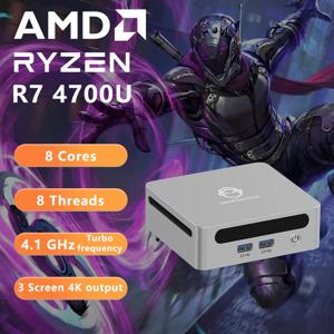젠머신 미니 PC AMD 라이젠5 4700U 4750U 4800H 4900H 윈도우 11 라이젠 DDR4 3200Mhz WiFi6 게이밍 PC DIY 게이밍 컴퓨터 컴팩트