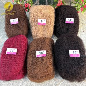 10-18인치 4C 아프로 킨키 인모 벌크 30g/팩 100% 인모 부드러운 아프로 킨키 벌크 인모 락스 연장/트위스트/브레이드용