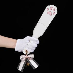 32CM PU 가죽 고양이 발 모양 말 채찍 플로거 승마 가죽 스팽크 패들 승마 훈련용