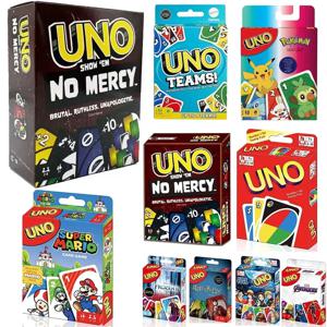 UNO NO MERCY 매칭 카드 게임 포켓몬 우노 팀 나루토 멀티플레이어 가족 파티 보드게임 재미있는 친구들 엔터테인먼트 포커 ﻿