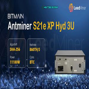 DD 가격 폭탄! 신제품‼️(6개 구매 시 4개 무료) BITMAIN ANTMINER 3U S21e XP Hyd 860T(SHA256) |   BTC)-ASICARK