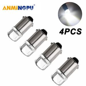 AMNINGPU 2/4x Ba9s 신호 램프 Led T4W 2835 칩 자동차 지붕 조명 미러 조명 번호판 조명 6000K 흰색 ba9s Led 12V