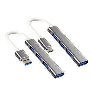 새로운 USB 3.0 허브 4 포트 USB 허브 고속 유형 C 분배기 5Gbps PC 컴퓨터 액세서리, 멀티포트 허브 4 USB 3.0 2.0 포트