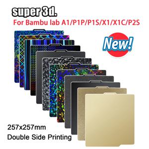 P2S 빌드 플레이트 PEO PET (밤부랩 x1, P1S, P1P용) 빌드 플레이트, 매끄러운 PEY 양면 스프링 스틸 시트, 밤부랩스 X1C, A1용 PEI