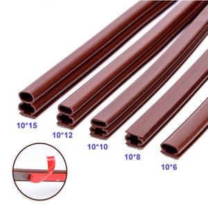 6 미터 실리콘 고무 씰링 스트립 충돌 10x6/8/10/12/15mm 방음 도어 끈 스트립 보안 도어/창 밀봉 슬롯 유형