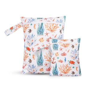 2 개/대 기저귀에 대 한 방수 및 재사용 가능한 젖은 건조 가방 여행 해변 풀 보육 아기 항목 수영복에 대 한 요가 체육관 가방