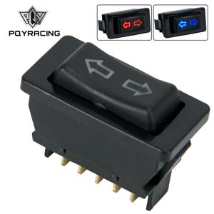 범용 자동차 파워 윈도우 스위치 리프팅 스위치, 블루, 레드 라이트 컬러 및 하네스, 5 핀 DC 12V 20A
