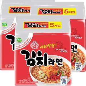 오뚜기 김치라면 120g x 15개 봉지라면