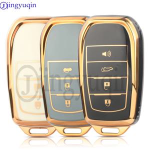Jingyuqin TPU 자동 원격 자동차 키 케이스 커버 도요타 CHR Hilux Fortuner 랜드 크루저 200 Camry Corolla Crown RAV4 Highland