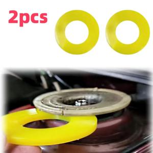 2X 소음기 패드 고무 부싱 댐퍼 범용 프론트 스트럿 타워 마운트 서스펜션 충격 흡수 베어링 와셔 오버 범프