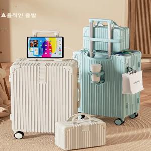 패셔너블한 여성용 여행 가방 내구성 있는 유니버설 휠 24인치 여행 가방 학생용 비밀번호 잠금 기내용 캐리어