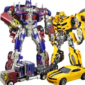 30CM 변환 Optimus Prime Bumblebee Megatron 블랙 골드 로봇 장난감 합금 스타 커맨더 트럭 자동차 장난감 액션 피규어 선물