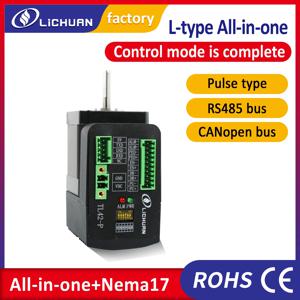 Lichuan Nema17 폐쇄 루프 통합 모터, DC24V 펄스, Modbus RS485, CANopen 제어 옵션, 모터 직경 5mm