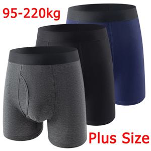 남성용 면 속옷 Boxershorts 중반 길이 플러스 사이즈 95-220kg 복서 트렁크 대형 8XL 편안한 반바지