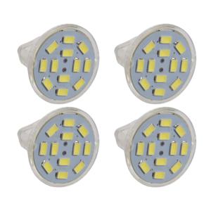 A71P 4X 6W GU4(MR11) LED 스포트라이트 MR11 12 SMD 5730 570 DC 12V, 흰색