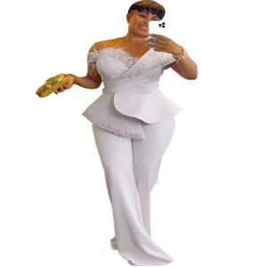 높은 허리 Strapless 점프 슈트 리벳 칼라 레이디 저녁 및 파티 튜브 탑 점프 슈트 여성을위한 우아한 섹시한 생일 점프 슈트