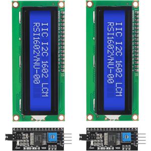 1602 LCD 디스플레이 모듈 IC I2C TWI 16x2 문자 라스베리 파이 DIY 프로젝트 용 직렬 인터페이스 어댑터 LCD 모듈