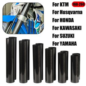 오토바이 160-260mm 프론트 포크 랩 카본 파이버 보호대 (KTM 혼다 야마하 가와사키 스즈키 CRF CR YZF EXC SXF XC XCF XCW 용)
