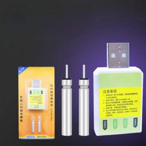 낚시 플로트 전자 라이트 스틱 야간 낚시 부표 태클에 대 한 2 구멍 USB 충전기와 빛나는 충전식 CR425 배터리