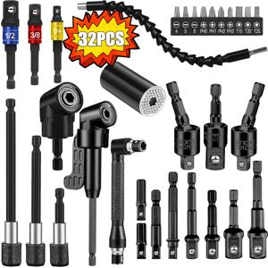 유연한 드릴 비트 확장 회전식 소켓 어댑터 육각 섕크 105 °   직각 드릴 부착 드라이버 90 °   앵글 비트