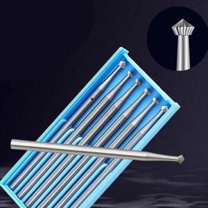 253 90 °   스틸 하트 버 베어링 커터 쥬얼리 스톤 세팅 링 시트 로터리 커팅 버 6개/박스