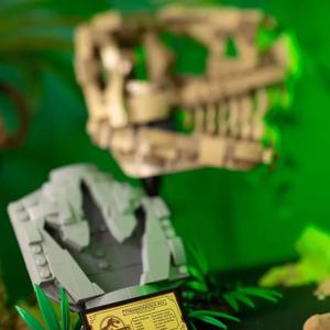 577Pcs 공룡 화석: T. Rex Skull Moc Contrution 빌딩 블록 벽돌 장난감 아이 생일 크리스마스 선물 호환 가능76964