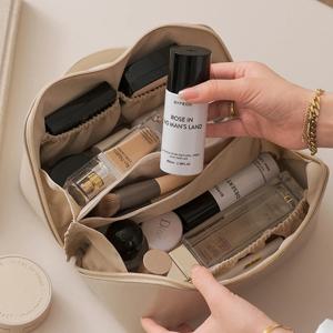 화장품 가방 PU 가죽 대용량 여행 화장품 보관 가방 여성 휴대용 핸드백 다기능 방수 세척 가방