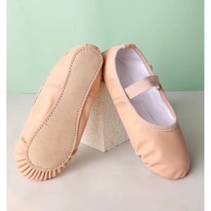 여성용 TOVEKIN PU 가죽 발레 슬리퍼, 소녀용 전문 댄서, 어린이 및 어린이 댄스 신발