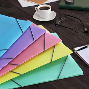 5pcs 대용량 A4 프로젝트 바인더, 탄성 파일 가방, 서리로 덥은 커버, 사무실 학교 문서 폴더, 학교 문서 보관 상자