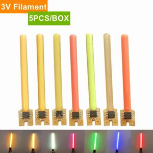 5 개/상자 5 모드 LED 유성우 흐르는 물 램프 DC 3V LED COB 필라멘트 다이오드 부품 백열등 액세서리 40/59MM