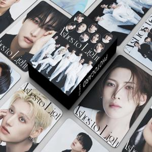 55개/세트 KPOP 새 앨범 Ashes to Light 로모 카드 에이티즈 카드 성화 정호 홍주 윤호 프린트 포토카드 팬 선물