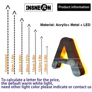 맞춤형 개인화 LED 조명 간판 3D 금속 글자 야외 비즈니스 상점 방수 조명 백라이트 간판