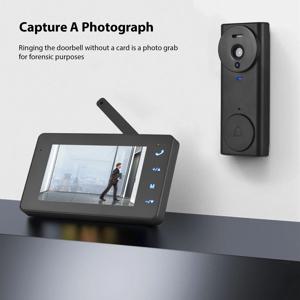 모니터 디스플레이가 있는 2.4G 무선 비디오 초인종 카메라 4.3 IPS 스크린 비디오 도어폰 카메라 키트 170도 야간 보기