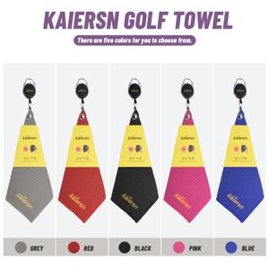Kaiersn 20x20cm 파크 골프 타월 - 골프 클럽 및 공용 프리미엄 마이크로파이버 클리닝 타월, 컴팩트 및 흡수성