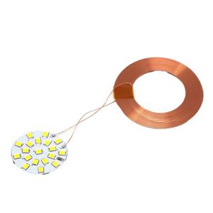 RISE-Induction 마그네틱 레비테이션 램프 무선 전원 공급 수신기 라이트 램프 LED W 코일 DIY 송신기 코일