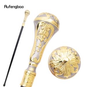 골든 실버 럭셔리 원형 단일 조인트 워킹 스틱 장식용 코스프레 파티 패셔너블 케인 크로시어 90cm