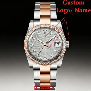 맞춤형 로고 남성용 고급 명품 비즈니스 패션 오토매틱 기계식 시계 39mm 사파이어 글래스 캘린더 표시 시계