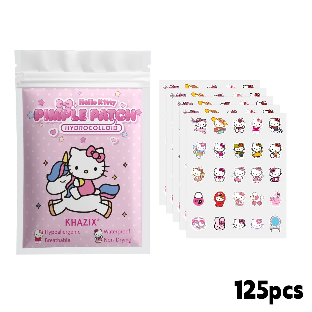 살리실산 여드름 패치 125개 - 여드름과 피부를 진정시키는 투명하고 귀여운 고양이 모양 스티커