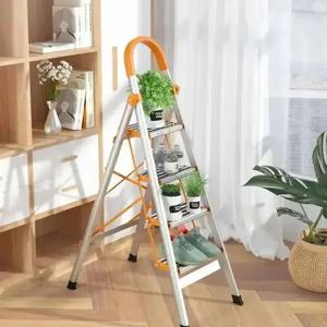실내용 모던 접이식 알루미늄 사다리 텔레스코픽 휴대용 스텝 스툴 가정용 계단 주방 다기능 헤링본 스텝 사다리