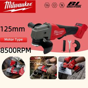 밀워키 125mm 브러시리스 앵글 그라인더 연마 절단기 노락 패들 스위치 전동 무선 공구