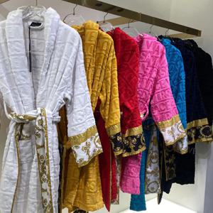 목욕 가운 남성 여성 잠옷 긴 가운 면 럭셔리 호텔 스타일 파자마 홈웨어 편안한 플러시 라운지웨어