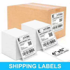 4x6인치 열전사 라벨 프린터용 배송 라벨 100x150mm 접착식 열전사 라벨 용지 비즈니스 특급 배송용