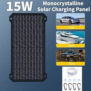 15W 태양광 패널 충전기, 전압 타입-C/USB 출력, 휴대용 태양광 충전 패널, 자동차, 휴대폰, 태블릿, 카메라용