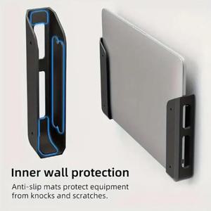 책상 아래 노트북 거치대 벽걸이형 선반 홀더 노트북/태블릿/맥북용 긁힘 방지 실리콘 포함