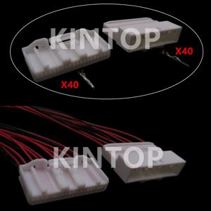 닛산용 자동차 멀티미디어 네비게이션 와이어 케이블 소켓, 자동차 액세서리, 1 세트, 40 핀, 1674312-1 1318389-1