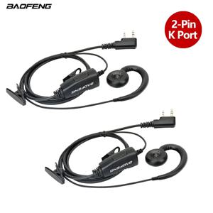 2Pcs BAOFENG 2 핀 워키 토키 헤드셋 G 모양 귀고리 이어폰 Baofeng UV5R UV-S9 UV-13 UV-17 UV-21 UV16 PRO BF-888S