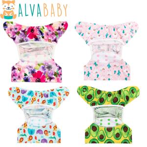 U Pick ALVABABY 기저귀 커버 재사용 가능한 아기 기저귀 커버 사용하기 쉬운 아기용 커버 3-15kg
