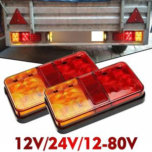 2Pcs 12V 12-80v 10 LED 테일 라이트 미등 회전 신호 표시기 중지 램프 자동차 트럭 트레일러에 대 한 후면 브레이크 라이트