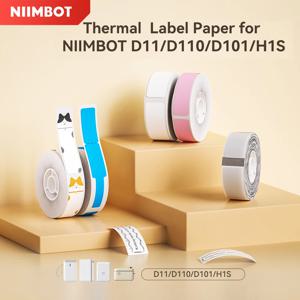Niimbot D11 D110 D101 H1S 라벨 스티커, 컬러 투명 케이블 라벨, 이름표 감열지, 주방 보관 사무실용