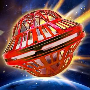 플라잉 스피너 볼 부메랑 장난감 360 ° LED 조명으로 매직 회전 드론 호버 볼 스트레스 해소 Fidget 장난감 어린이 가족 선물